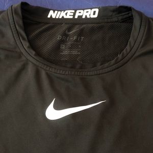 2 Black Nike Pro Dri-Fit tops